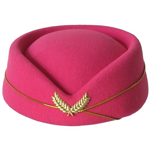 Flugbegleiter Hat Rosy Stewardess Kostüm Filz Flugbegeisterte Kostüm für Halloween Party Cosplay & Performance s s Flugbegleiter Hat Rosy Stewardess Kostüm Filz Flugbegeisterte Kostüm für Halloween Party Cosplay & Performance s s von Cndiyald