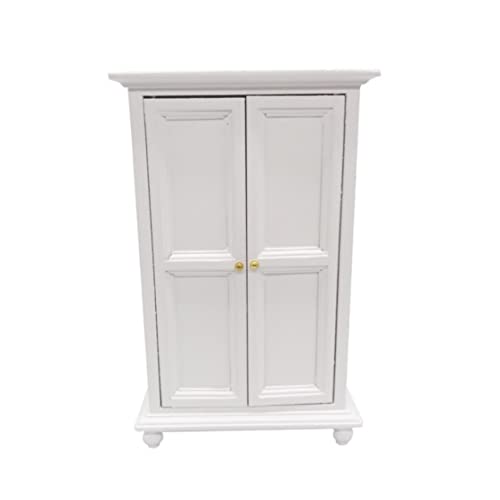 Miniaturpuppenhausmöbel 1:12 Puppenhaus Holzgarderobe für Wohnzimmer Schlafzimmer Dekoration Weiß, Garderobe von Cndiyald