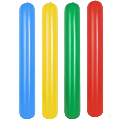 Pool -Nudeln, 4pcs Pool Schwimmnudle, 41, 3 Zoll farbenfrohe aufblasbare Nudel, Blasen Sie Riesenschwimmstangen zum Schwimmen in die Luft von Cndiyald