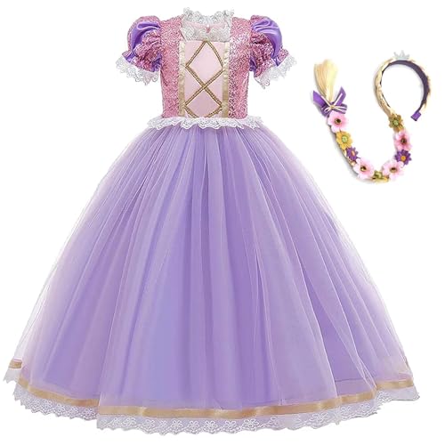 Cnexmin Rapunzel Kostüm Kinder Mädchen Prinzessin Rapunzel Kostüm Rapunzel Kleid Mädchen mit Zubehör Geburtstag Party Weihnachten Halloween Karneval Cosplay Kleider,130 Cnexmin Rapunzel Kostüm Kinder Mädchen Prinzessin Rapunzel Kostüm Rapunzel Kleid Mädchen mit Zubehör Geburtstag Party Weihnachten Halloween Karneval Cosplay Kleider,130 von Cnexmin