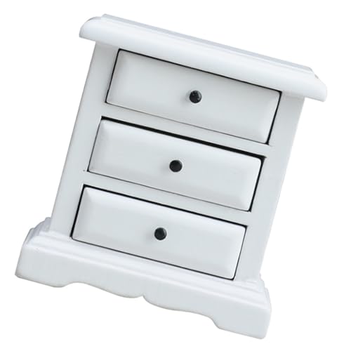 1/12 Skala Dollhouses Accessoire Night Stand Miniatur White Plus Nachttisch Perfekt Für Schlafzimmerszene Mit Dekoration von Cnrfeoap