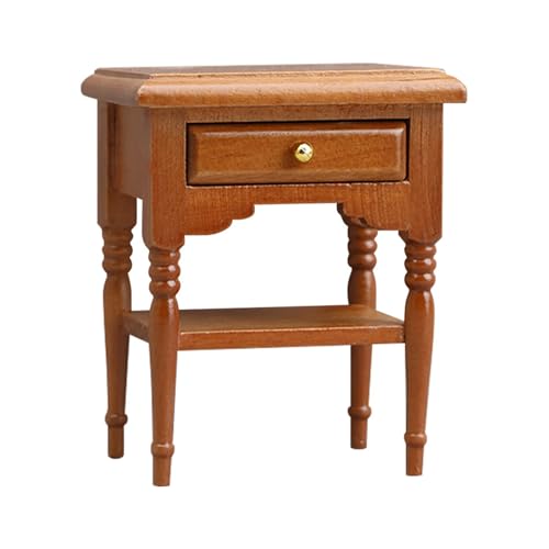 Cnrfeoap 1:12 Scale Dollhouses Miniaturen Szenen Accessoire Minis Wood Night Stand 1:12 Skala Dollhouses Miniaturmöbel Geschenke von Cnrfeoap