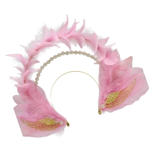 Cnrfeoap Anmutiger gefiederter Kopfschmuck, Haarschmuck, einzigartiger gefiederter Kopfschmuck für Cosplay-Veranstaltungen und Fotografie Cnrfeoap Anmutiger gefiederter Kopfschmuck, Haarschmuck, einzigartiger gefiederter Kopfschmuck für Cosplay-Veranstaltungen und Fotografie von Cnrfeoap