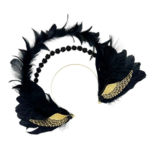 Cnrfeoap Anmutiger gefiederter Kopfschmuck, Haarschmuck, einzigartiger gefiederter Kopfschmuck für Cosplay-Veranstaltungen und Fotografie Cnrfeoap Anmutiger gefiederter Kopfschmuck, Haarschmuck, einzigartiger gefiederter Kopfschmuck für Cosplay-Veranstaltungen und Fotografie von Cnrfeoap