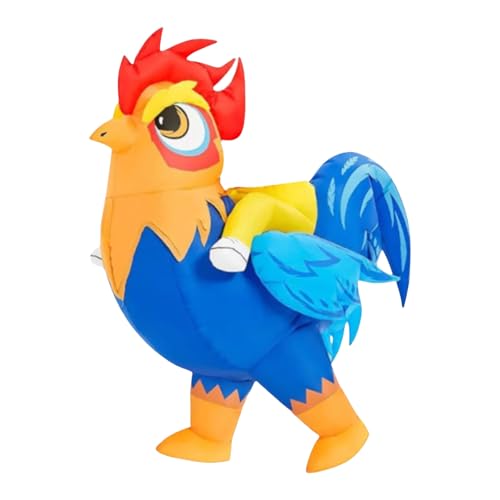 Cnrfeoap Blauer großer Hahn, aufblasbares Halloween-Kostüm für Kinder, sicherer, belüfteter Stoff, einfach zu falten, tragbar, aufblasbares Tierkostüm Cnrfeoap Blauer großer Hahn, aufblasbares Halloween-Kostüm für Kinder, sicherer, belüfteter Stoff, einfach zu falten, tragbar, aufblasbares Tierkostüm von Cnrfeoap