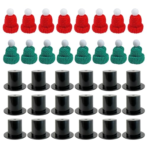 Cnrfeoap Festival Santa Hats Und Black Top Hats Holiday Charme Kleine Gestrickte Weihnachtsmützen Und Schwarze Top Hüte Für Verzierung Cnrfeoap Festival Santa Hats Und Black Top Hats Holiday Charme Kleine Gestrickte Weihnachtsmützen Und Schwarze Top Hüte Für Verzierung von Cnrfeoap