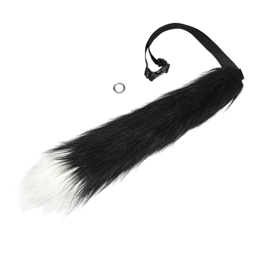 Cnrfeoap Fuchsschwanz, verstellbarer Gürtel, Plüsch, Tierschwanz, Katzenohren, Stirnband, Halloween-Kostüm, Zubehör für Erwachsene, Damen, Herren Cnrfeoap Fuchsschwanz, verstellbarer Gürtel, Plüsch, Tierschwanz, Katzenohren, Stirnband, Halloween-Kostüm, Zubehör für Erwachsene, Damen, Herren von Cnrfeoap