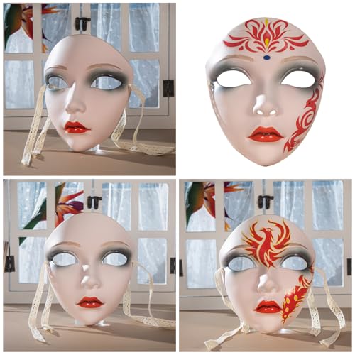 Cnrfeoap Handbemalt für Damen und Herren, Maskerade, Cosplay, Party, Maskerade, Vollgesicht, für Halloween-Dekoration, Fotografie Cnrfeoap Handbemalt für Damen und Herren, Maskerade, Cosplay, Party, Maskerade, Vollgesicht, für Halloween-Dekoration, Fotografie von Cnrfeoap