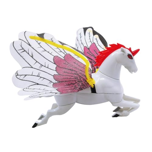 Cnrfeoap Schwebende Pferdeflügel Ausgefallene Flapping Toy Kids Cosplay Foto Requisiten Halloween Leuchten Klappflügel Pull Seil von Cnrfeoap