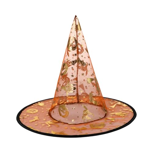 Cnrfeoap Verstellbarer Hexenhut, 33 cm hoch, spitz, Halloween-Party, Unisex-Kostüm, Zubehör für Erwachsene, Kinder, Cosplay, transparenter Stoff für Erwachsene, 5 Stück Cnrfeoap Verstellbarer Hexenhut, 33 cm hoch, spitz, Halloween-Party, Unisex-Kostüm, Zubehör für Erwachsene, Kinder, Cosplay, transparenter Stoff für Erwachsene, 5 Stück von Cnrfeoap
