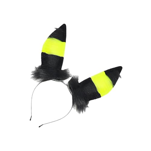 Füchse Katzen Ohr Ohrhaarkopfspeise Kunstpelz Füchse Schwanz Anime Halloween Cosplay Kostüm Ohrstirnband Kostümzubehör Halloween Cosplay von Cnrfeoap