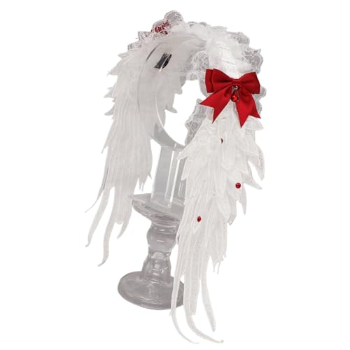Gothic-Punk-Flügel-Haarband mit verstellbarer Spitzenschleife für Damen, Teenager, Cosplay und tägliches dunkles Zubehör, dunkles Haarband Gothic-Punk-Flügel-Haarband mit verstellbarer Spitzenschleife für Damen, Teenager, Cosplay und tägliches dunkles Zubehör, dunkles Haarband von Cnrfeoap