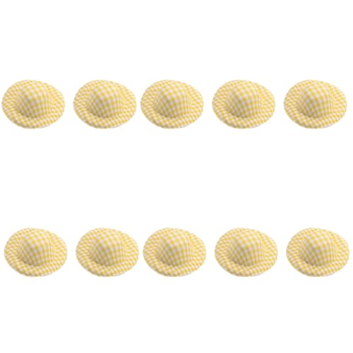 Miniatur-Hutrohlinge, unlackiert, 5,8 cm, Stoffhüte für Puppen, Basteln und Nähen, Zubehör, Hutzubehör, 10 Stück von Cnrfeoap