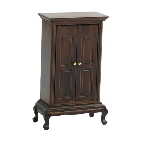 Puppenhaus Zakka Model Realistische Puppenhäuser Garderobe Realistisches Spiel Armoire Realistic 1:16 Modell Kleines Armeire Spielzeug von Cnrfeoap