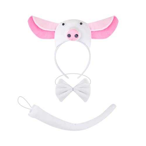 Rollenspiel-Kostüm-Set mit Schweineschwanz, Fliege, Handschuh und Stirnband, Halloween-Tier-Outfit für Kinder, Geburtstag, Cosplay Rollenspiel-Kostüm-Set mit Schweineschwanz, Fliege, Handschuh und Stirnband, Halloween-Tier-Outfit für Kinder, Geburtstag, Cosplay von Cnrfeoap