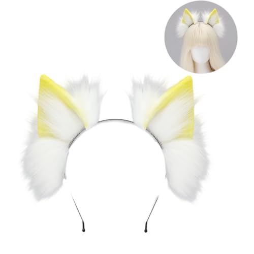 Schöner Plüsch-Haarreif mit Tierohren, Anime-Event, Haar-Accessoire, biegbarer Haarreif für Rollenspiele, Partys und Festivals, Kostümzubehör von Cnrfeoap
