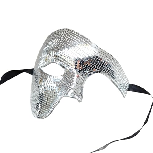 Stilvolle halbe Gesichtsbedeckung für Festivals, Versammlungen, Halloween, Party, Maskeraden, Ball, Kostüm, Abschlussball, Accessoire, auffälliges Partyzubehör von Cnrfeoap