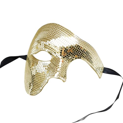 Stilvolle halbe Gesichtsbedeckung für Festivals, Versammlungen, Halloween, Party, Maskeraden, Ball, Kostüm, Abschlussball, Accessoire, auffälliges Partyzubehör von Cnrfeoap