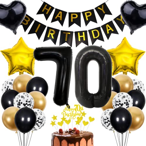 Cnrose 70. Geburtstag Deko für Mann und Frau - Tortendeko, Geschenk, Rosegold Ballon - 70 Jahre Feier Cnrose 70. Geburtstag Deko für Mann und Frau - Tortendeko, Geschenk, Rosegold Ballon - 70 Jahre Feier von Cnrose