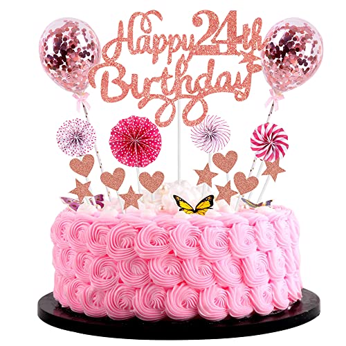 Tortendeko 24 Geburtstag Deko Kuchen Topper 24 Kuchen Deko 24 Geburtstag Frau Happy Birthday 24 Tortendeko 24 Jahre Frau Kuchendeko 24. Geburtstag Frau Rosa Tortendeko 24. Geburtstag Frau Rosegold von Cnrose