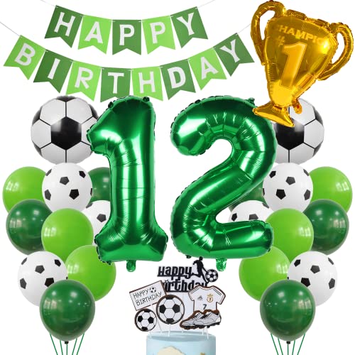 Cnrose Fussball Luftballon 12. Geburtstag Grün Helium Ballon 12 Geburtstag Junge Cake Topper Fußball Geburtstagsdeko 12 Jahr Kindergeburtstag Party Deko 12. Geburtstagsdeko Fußball Kuchendeko Fussball Cnrose Fussball Luftballon 12. Geburtstag Grün Helium Ballon 12 Geburtstag Junge Cake Topper Fußball Geburtstagsdeko 12 Jahr Kindergeburtstag Party Deko 12. Geburtstagsdeko Fußball Kuchendeko Fussball von Cnrose