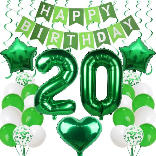 20 Luftballon 20. Geburtstag Männer Frauen Grün 20 Jahre Geburtstag Mann Deko 20. Geburtstag Deko Grün Ballons 20 Geburtstag Mann Frau Deko Grün 20 Jahre Dekoration Party 20 Geburtstag Luftballons von Cnrose