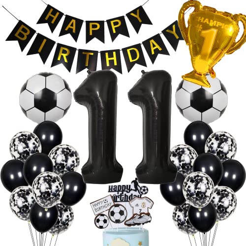 Fussball Luftballon 11. Geburtstag Schwarz Helium Ballon 11 Geburtstag Junge Cake Topper Fußball Geburtstagsdeko 11 Jahre Kindergeburtstag Party Deko 11. Geburtstagsdeko Fußball Kuchendeko Fussball von Cnrose