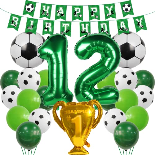 Fussball Luftballon 12. Geburtstag Grün Luftballon 12 Jahre Junge Fußball Geburtstagsdeko 12 Jahre Kindergeburtstag Helium Ballon 12 Geburtstag Junge 12. Geburtstagsdeko Fußball 12 Geburtstag Deko von Cnrose