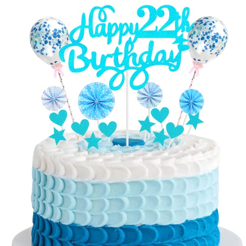 Tortendeko 22 Geburtstag Deko Kuchen Topper 22 Kuchen Deko 22 Geburtstag Mann Happy Birthday 22 Tortendeko 22 Jahre Mann Frau Kuchendeko 22. Geburtstag Mann Blau Tortendeko 22. Geburtstag Mann Blau von Cnrose