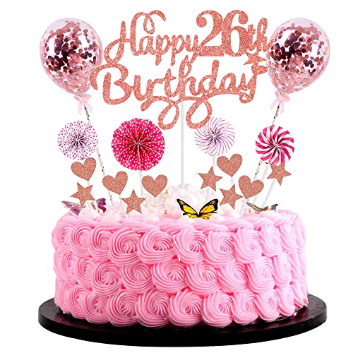 Tortendeko 26 Geburtstag Deko Kuchen Topper 26 Kuchen Deko 26 Geburtstag Frau Happy Birthday 26 Tortendeko 26 Jahre Frau Kuchendeko 26. Geburtstag Frau Rosa Tortendeko 26. Geburtstag Frau Rosegold von Cnrose