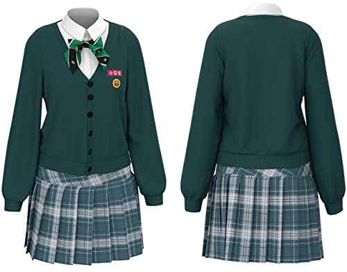 Cnulaueu All of Us are Dead Cosplay Kostüm Lee Su-hyeok Jacke Mantel Hosen JK Kleid Schuluniform Anzug Halloween Outfit (Weiblich, M) von Cnulaueu