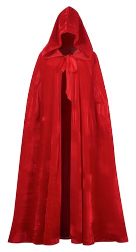 Cnulaueu Damen White Snow Prinzessin Cosplay Kostüm Weiße Prinzessin Kleid Mantel Anzug Märchen Halloween Outfits (Rot, 3ZL) von Cnulaueu