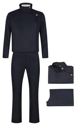 Cnulaueu Erwachsene Anime Gojo Satoru Cosplay Kostüm Schuluniform Anzug Yuji Halloween Outfits Mantel Hosen Volles Set (Nanami Kento, XS) von Cnulaueu