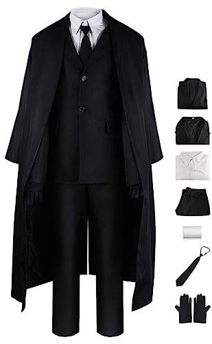 Cnulaueu Erwachsene Bungo Stray Dogs Cosplay Kostüm Anzug Anime Manga Halloween Outfit Dazai Osamu Uniform Mantel (Dazai Osamu, L) von Cnulaueu