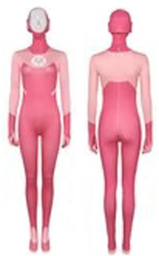Cnulaueu Frauen Invincible Cosplay Kostüm Atom Eve Rosa Overall Bodysuit Uniform Anzug Anime Halloween Outfit (Rosa, XXL) von Cnulaueu