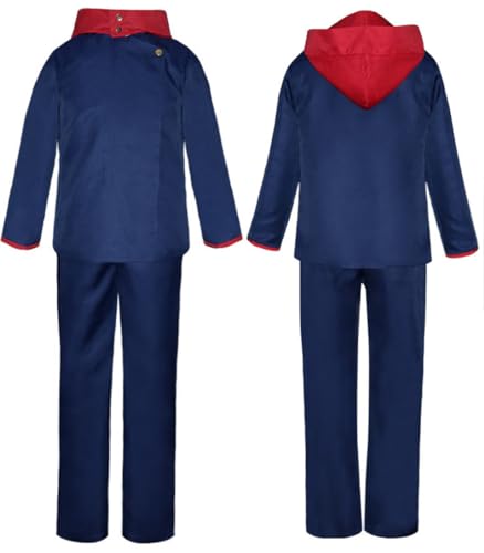 Cnulaueu Jungen Gojo Satoru Cosplay Kostüm Schuluniform Anzug Anime Halloween Outfits Yuji Mantel Hosen Voll Set (Yuji, L) von Cnulaueu