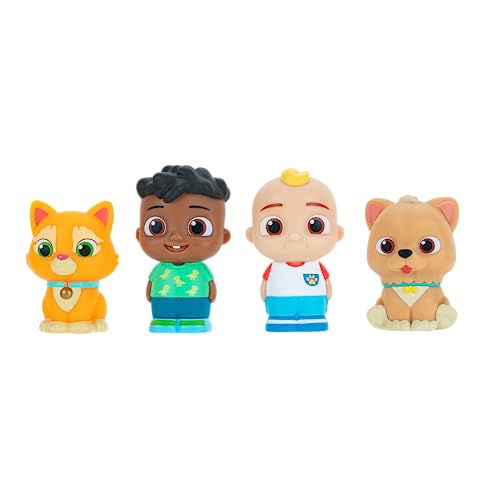 CoComelon Best Friends & Pets 4-Figuren-Set – enthält JJ, Cody, Bingo der Hund und Pickles the Cat – Spielzeug für Kinder, Säuglinge und Vorschüler von CoComelon