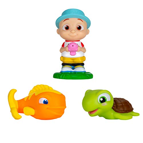 CoComelon CMW0030 Badespaß Freunde JJ, Fisch & Schildkröte Badewannenspielzeug für Kinder ab 18 Monate von CoComelon