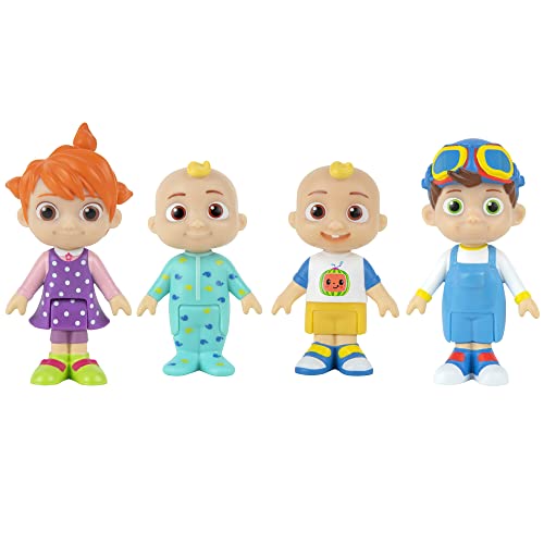 CoComelon CMW0169 Familie 4er Figuren-Set, offizielle bewegliche Figuren, Spielzeug ab 3 Jahren von CoComelon