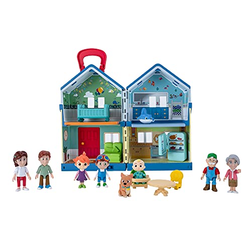 CoComelon Deluxe Family House Playset with Music and Sounds - Includes JJ, Family, Friends, Shark Potty, Crib, Sofa, Chair, High Chair, Dining Room Table, Fridge, Activity Sheet - Amazon Exclusive CoComelon Deluxe Family House Playset with Music and Sounds - Includes JJ, Family, Friends, Shark Potty, Crib, Sofa, Chair, High Chair, Dining Room Table, Fridge, Activity Sheet - Amazon Exclusive von CoComelon