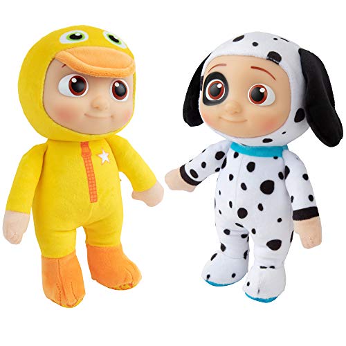 CoComelon JJ Duckie & Puppy Plüsch-Spielzeug, 20,3 cm, ab 18 Monaten, 2 Stück von CoComelon