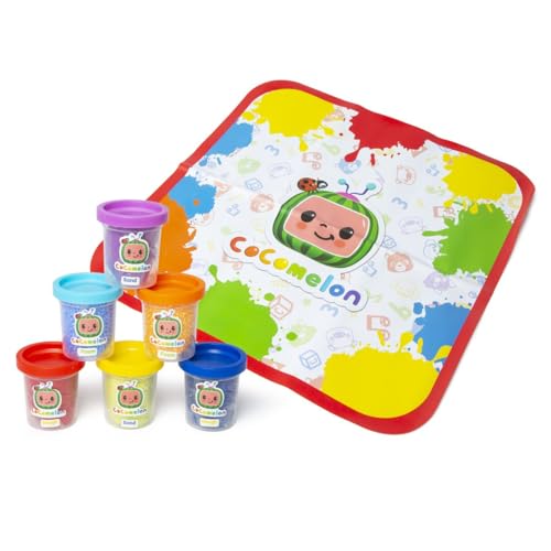 CoComelon Touch and Feel Spielset für Kinder, sensorischer Teig, Sand und Schaumstoff von CoComelon