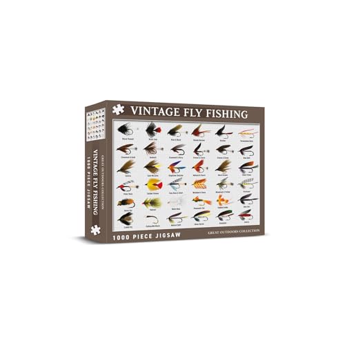 Coach House Vintage Fliegenfischen Puzzle "The Great Outdoors Collection" Retro 1000 Teile Klassisches Puzzle, Geschenke für Männer, Herausfordernde Puzzles für Erwachsene von Coach House Partners