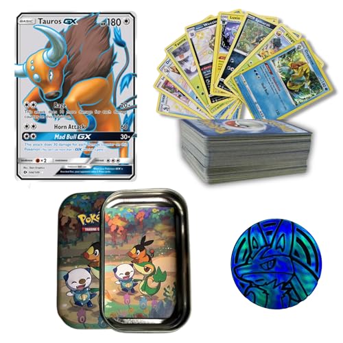Ultimate Mini Tin Bundle - Enthält 50 verschiedene Sammelkarten, 1 Ultra Rare Shiny Karte und Sammlermünze - Ideal für Pokemon Kartendosen, Aufbewahrung, Display und perfekt für Pokemon TCG Fans! von Coastal Bundles
