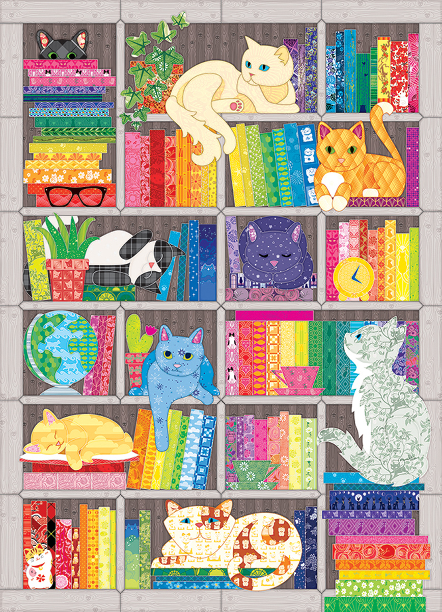 Cobble Hill Rainbow Cat Quilt 1000 Teile Puzzle Cobble-Hill-40046 von Cobble Hill