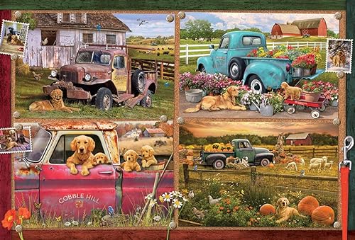 Cobble Hill 2000 Teile Puzzle – It's a Dog's Life – Musterposter im Lieferumfang enthalten von Cobble Hill