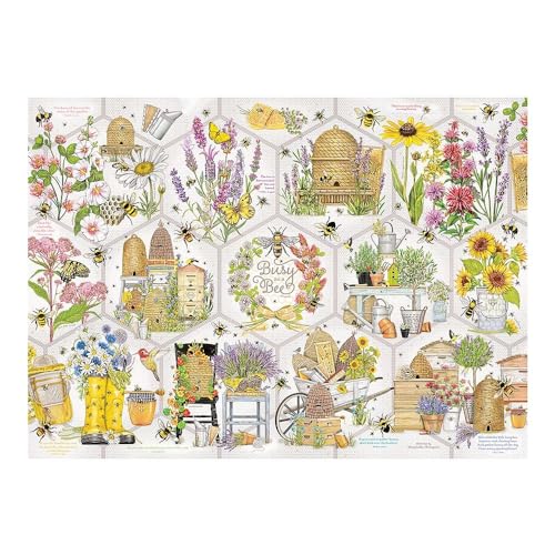 Cobble Hill 500 Teile Puzzle - Busy as a Bee - Musterposter im Lieferumfang enthalten von Cobble Hill
