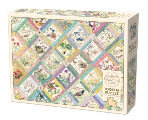 Cobble Hill 1000 Teile Puzzle Country Diary Quilt-Muster-Poster enthalten von Cobble Hill