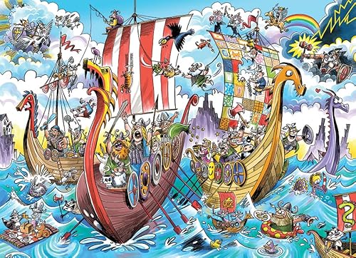 Cobble Hill 1000 Teile Puzzle - DoodleTown: Viking Voyage - Beispielposter enthalten Cobble Hill 1000 Teile Puzzle - DoodleTown: Viking Voyage - Beispielposter enthalten von Cobble Hill