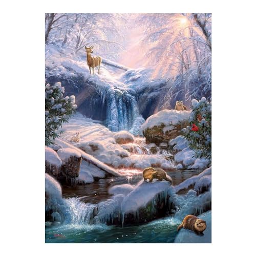 Cobble Hill 1000 Teile Puzzle – Mystic Falls in Winter – Musterposter im Lieferumfang enthalten Cobble Hill 1000 Teile Puzzle – Mystic Falls in Winter – Musterposter im Lieferumfang enthalten von Cobble Hill